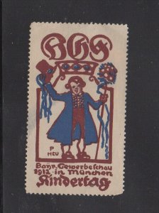 German Advertising Stamp - Children's Day 1912 Bavarian Trade Show, München