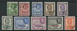 Somaliland Prot. - Scott 116-126 -Surcharge Set -1951-FU- Short Set of 10 Stamps