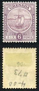 Grenada SG85 6d wmk Mult Crown CA (pencil marks on reverse) Cat 20 pounds