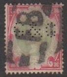 Great Britain Sc#126 Used Perfin G&G