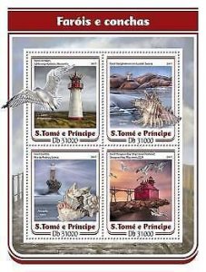 2017 S.Tome&Principe - Lighthouses And Shells. Scott Code: 3255