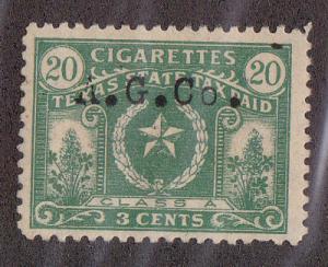 Texas 3 cent Cigarette Tax Stamp