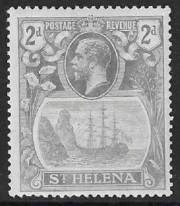 ST.HELENA SG100b 1923 2d GREY & SLATE TORN FLAG MTD MINT
