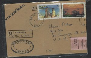 ANGUILLA COVER (P2304B)1982 40C+$1.00 REV ANGUILLA VALLEY TO USA