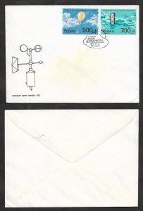 SD)1990 POLAND  FIRST DAY COVER, NATIONAL HYDROLOGY AND METEOROLOGY