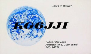 1978 ANDERSEN AFB GUAM ISLAND Amateur Radio QSL Card 15842-