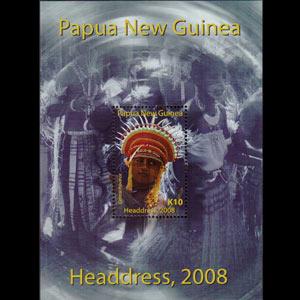 PAPUA NEW GUINEA 2008 - Scott# 1324 S/S Headdress NH