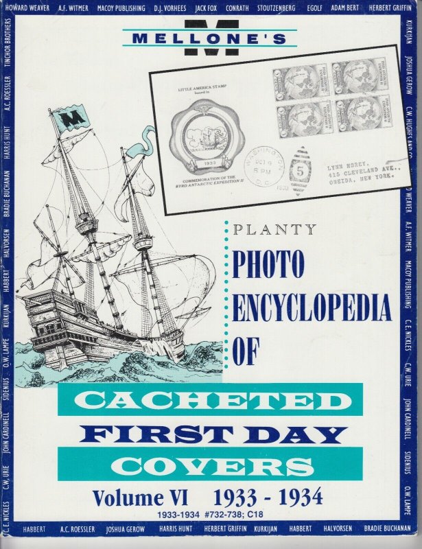 Mellone's Planty Photo Encyclopedia of Cacheted FDCs, Volume VI, 1933-34 issues