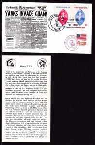 1981 Guam Liberation Day first day cover selvage pair with cachet, dual cancel