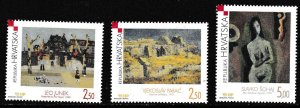 roatia 2000 Scott 471-473 Leo Junic  Art Issue  VF/NH