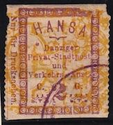 German 19th C. Local Post, Danzig #4, used, CV 45.00, See Description