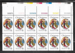 US#1471 8c -Christmas-1972,Plate Block (12)  (MNH) CV $1.75