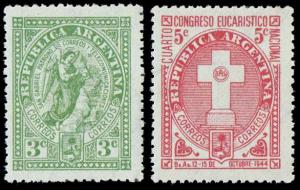 Argentina - SC 519-520 - Fourth Nat'l Eucharistic Congress - MLH - 1944