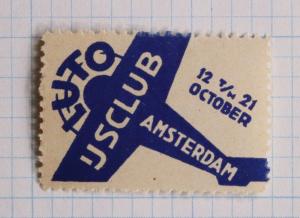 Amsterdam LUTO USCLUB airplane club flying pilots flight air show? poster ad MNH
