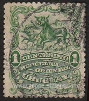 Uruguay SG#230 Used - 1900 1c.  - Animals