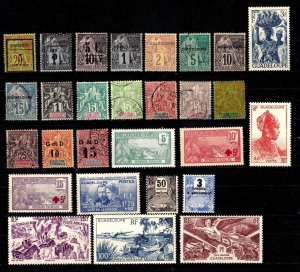 Guadeloupe stamps x 28 classics,   CV $163.20