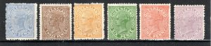 Australia - Queensland 1890-95 Values Sg 188, 192, 193, 196 203 and 205 Mlh / MH-