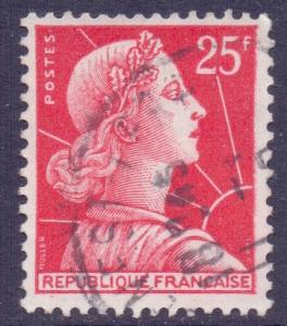 France SG1238c - YT 1011c, 1955 France 25f used