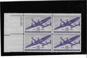 US SCOTT# C27, PLATE BLOCK OF 4, MNH, OG,
