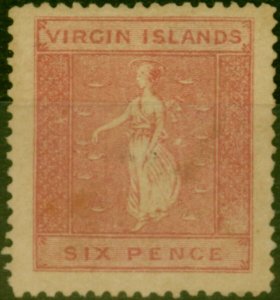 Virgin Islands 1868 6d Dull Rose SG13 Fine Unused 
