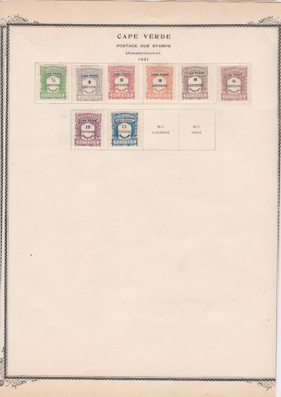 cape verde stamps on album page ref r11488