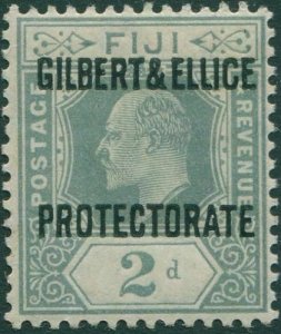 Gilbert & Ellice Islands 1911 SG3 2d grey KEVII with PROTECTORATE ovpt MNH