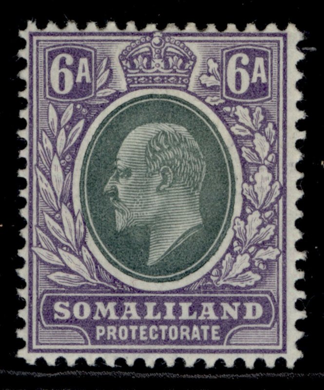 SOMALILAND PROTECTORATE EDVII SG38, 6a green & violet, M MINT. Cat £12.