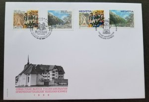 Switzerland Russia Joint Issue 1999 Mountain Horse (joint FDC) *dual PMK *c scan