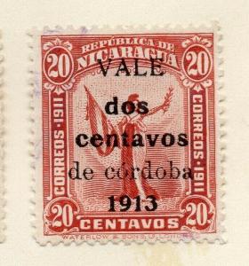 Nicaragua 1913 Early Issue Fine Used 2c. Surcharged Optd 323554