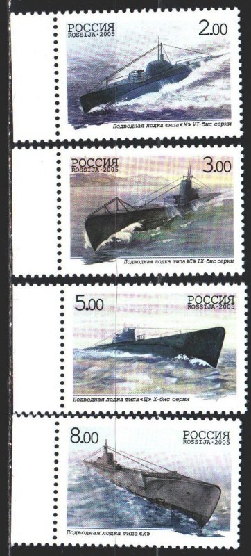 Russia. 2005. 1004-7. Submarines. MNH.