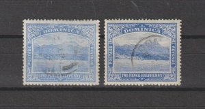 DOMINICA 1908/20 SG 50/50b USED Cat £12.50