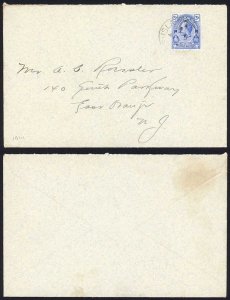 Turks and Caicos 1919 2 1/2d on Cover to US