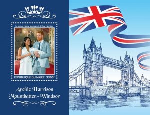 NIGER - 2019 - British Royal Family - Perf Souv Sheet - Mint Never Hinged