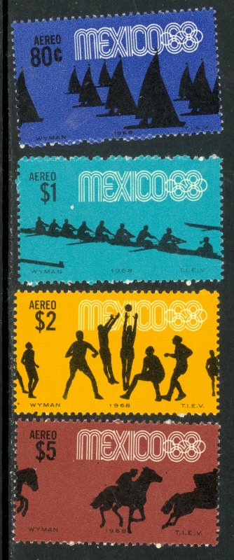 MEXICO 1968 Mexico City Olympic Games Airmail Set Sc C335-C338 MNH