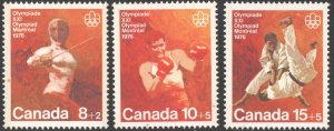 Canada SC#B7-B9 Olympic Games: Montreal (1975) MNH