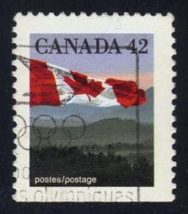 Canada #1356 Flag and Hills, used (0.25)