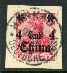 China 1906 Germany 4¢/10pf Germania Wmk Michel 40 (Sc #49) Hankau Cancel E958