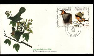 Audubon's Birds of the World #76b-Comores Is.-Gray Catbird-Oriole-FDC-highly col