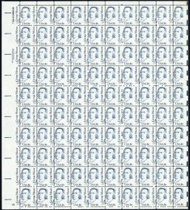 1858, MNH 18¢ Large Misperf Freak Error Sheet of 100 Stamps - Stuart Katz