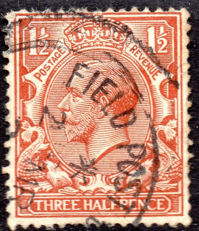 SG 362 1912 1½d red-brown with Field Post Office Cancellation