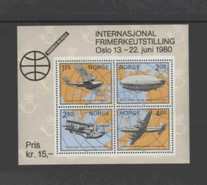 NORWAY #753 1979 NORWAY '80 PHILTELIC EXB. MINT VF NH S/S