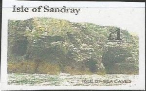 ISLE OF SANDRAY - Isle of Sea Caves - Imperf Single Stamp - M N H -Private Issue