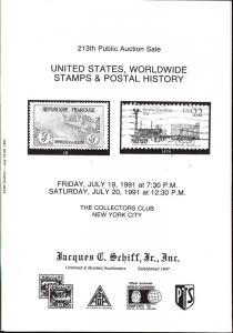 United States, Worldwide Stamps & Postal History, Schiff 213