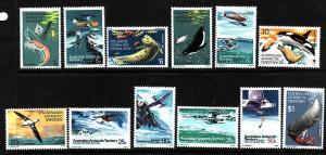 Australian Antarctic Terr.-SC#L23-34 unused NH set-Aircraft&