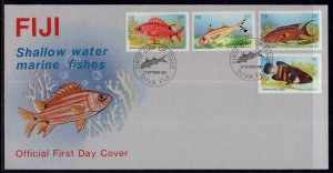 Fiji 536-539 Fish U/A FDC