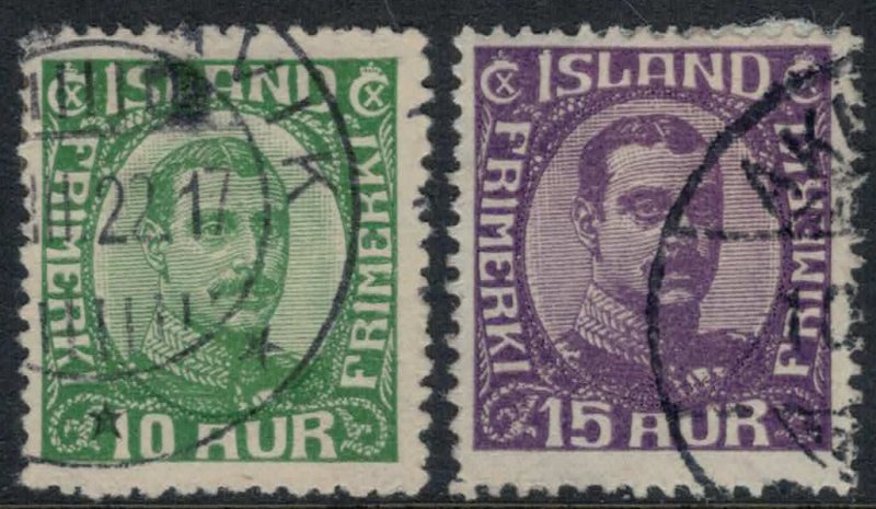 Iceland #116-7  CV $3.60