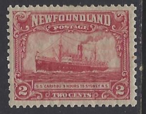 Newfoundland, Scott #146; 2c Steamship Caribou, MH