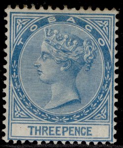 TOBAGO QV SG2, 3d blue, M MINT. Cat £140.