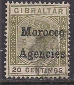 Morocco Agencies 1898-1900 QV 20c  used SG 3c ( D1305 )
