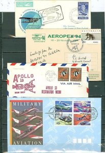 AUSTRALIA LOT of (4) AIRMAILS incl. (1) CARD...CACHETS